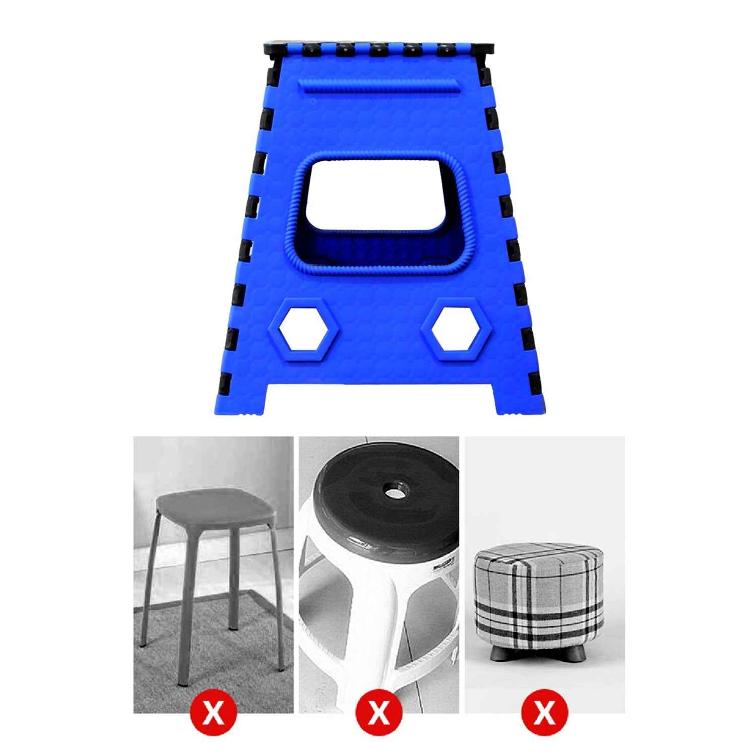 Plastic Step Stool – 18-Inch Foldable, Portable & Strong | Tidy Table