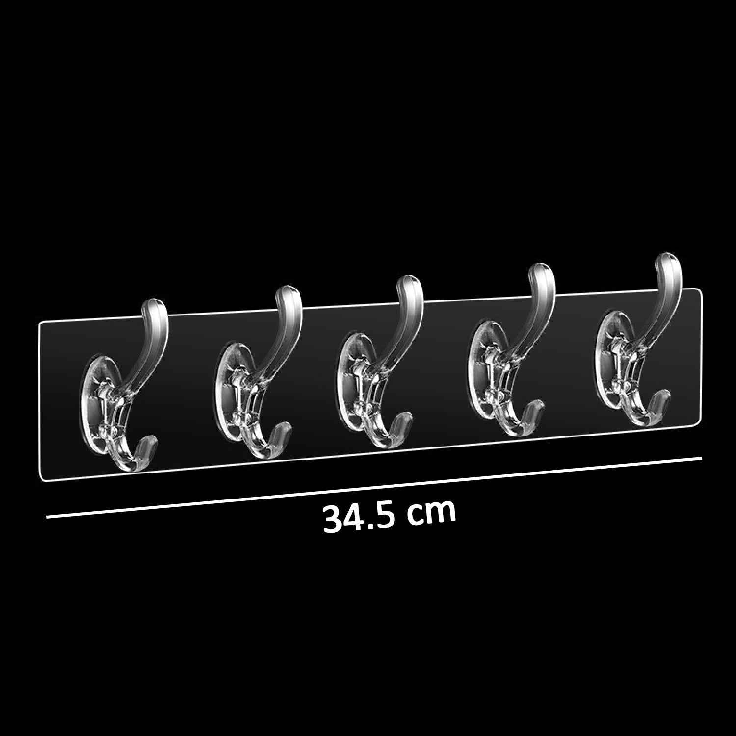 Adhesive Wall Hooks – Transparent & Heavy-Duty 5 Pc | GlimmerHome