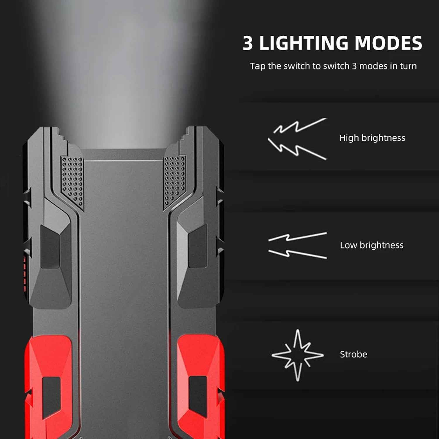 Mini LED Flashlight with Power Bank – USB Rechargeable, 3 Modes | Phonixio