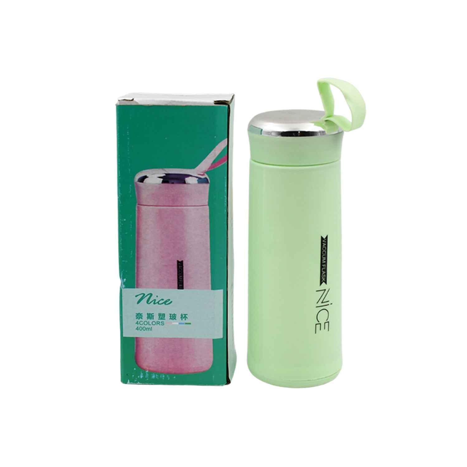 Glass Water Bottle 400ml Leak Proof – BPA-Free for Gym & Travel