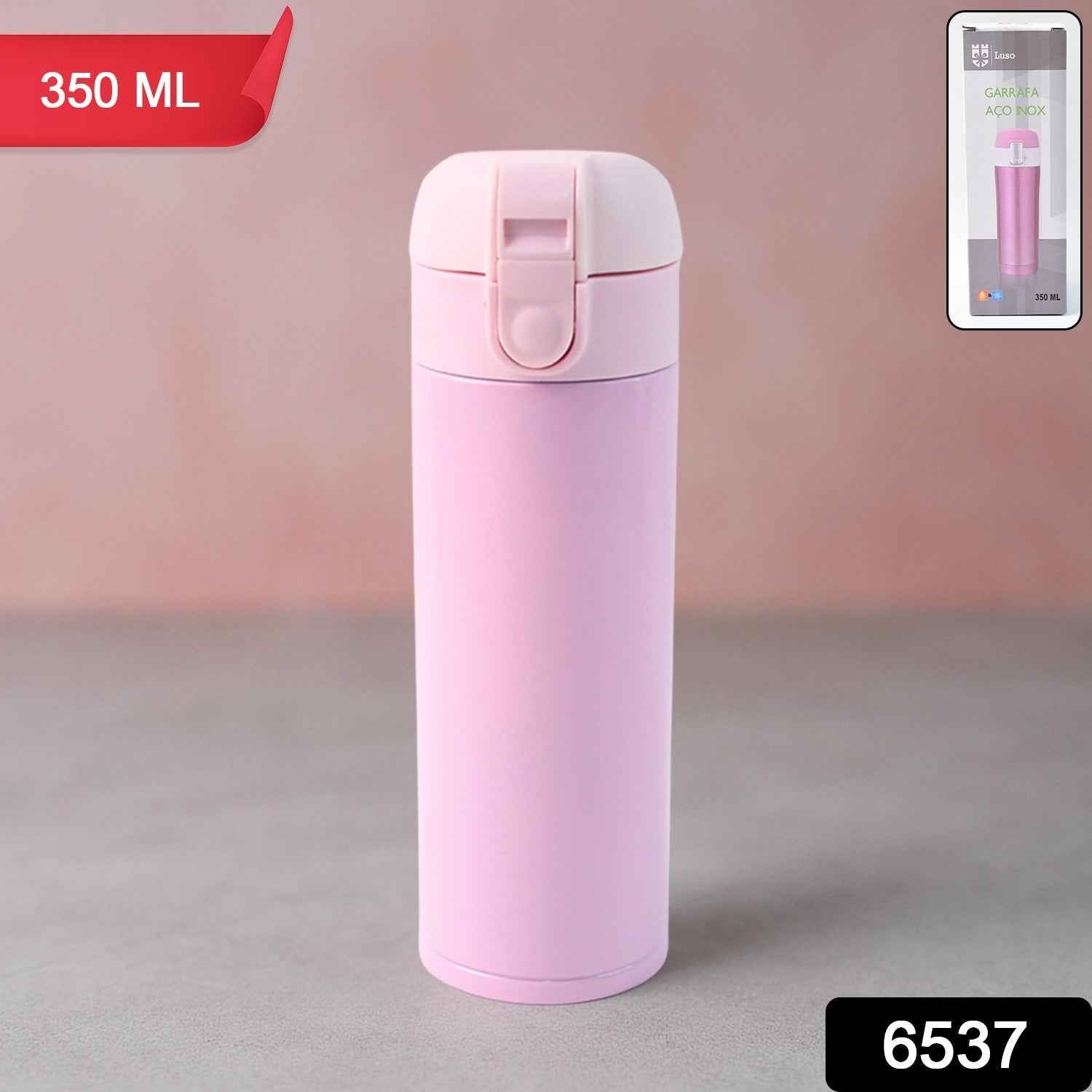 Stainless Steel Vacuum Water Bottle – Leakproof 350ml Travel Flask