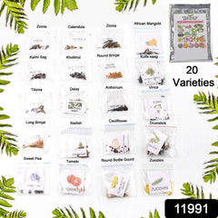 Garden Bliss Variety Pack displaying diverse vegetable and flower seeds for home gardeners.