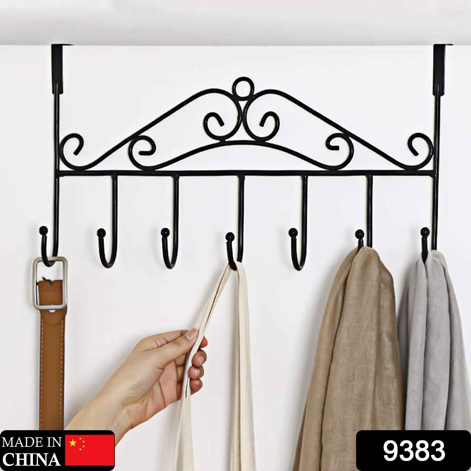 Over Door Hanger Rack – 7 Hooks Metal Organizer | Indo Glow