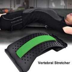 Person easily assembling the multi-level back stretcher before use, highlighting portability.