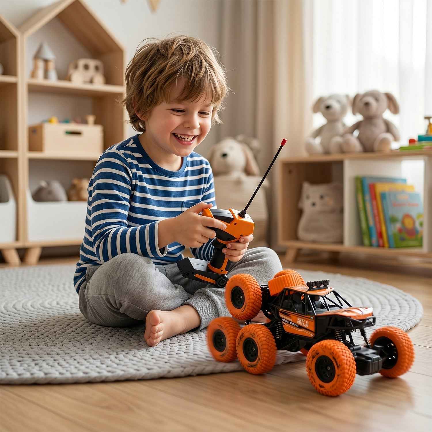 RC Off-Road Car – 8-Wheel Rock Climber for Kids | Spark Tots