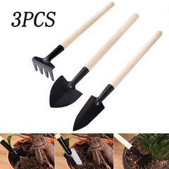 Kids Garden Tools Set – 3 Pcs Trowel, Shovel, Rake | Play & Move