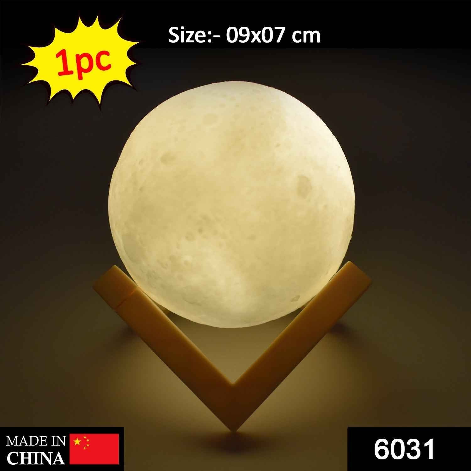 Rechargeable 3D Moon Lamp – Touch Control & Crystal Stand | PowerXpert
