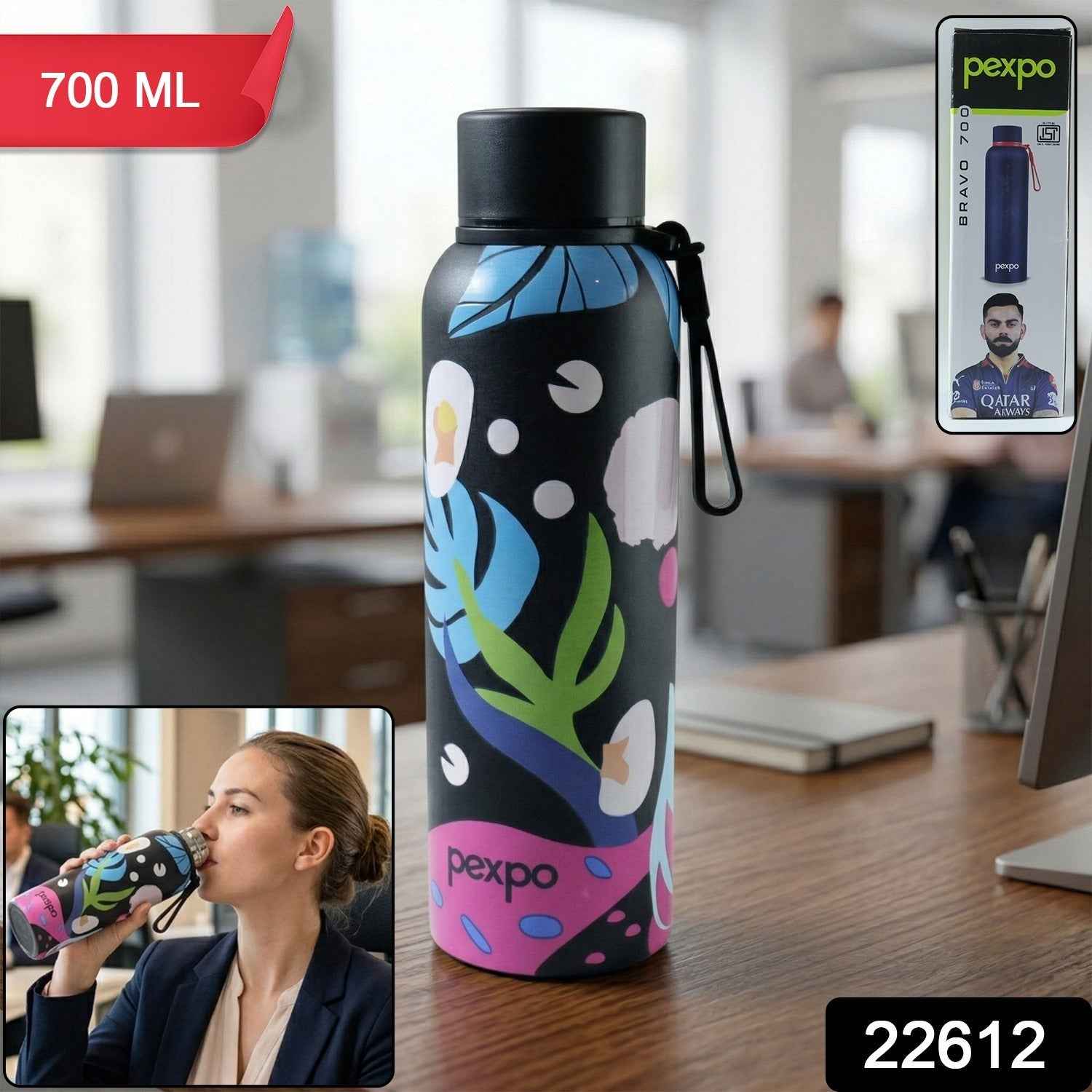 Stainless Steel Water Bottle – Leakproof & Portable for Daily Hydration