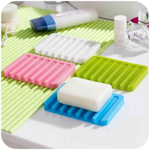 Silicone Soap Holder – Self-Draining Dish for Shower | VelvetBubbles
