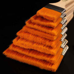 Flat Paint Brush Set – Synthetic Bristles & Curved Handles | PaintEdge