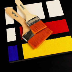 Flat Paint Brush Set – Synthetic Bristles & Curved Handles | PaintEdge