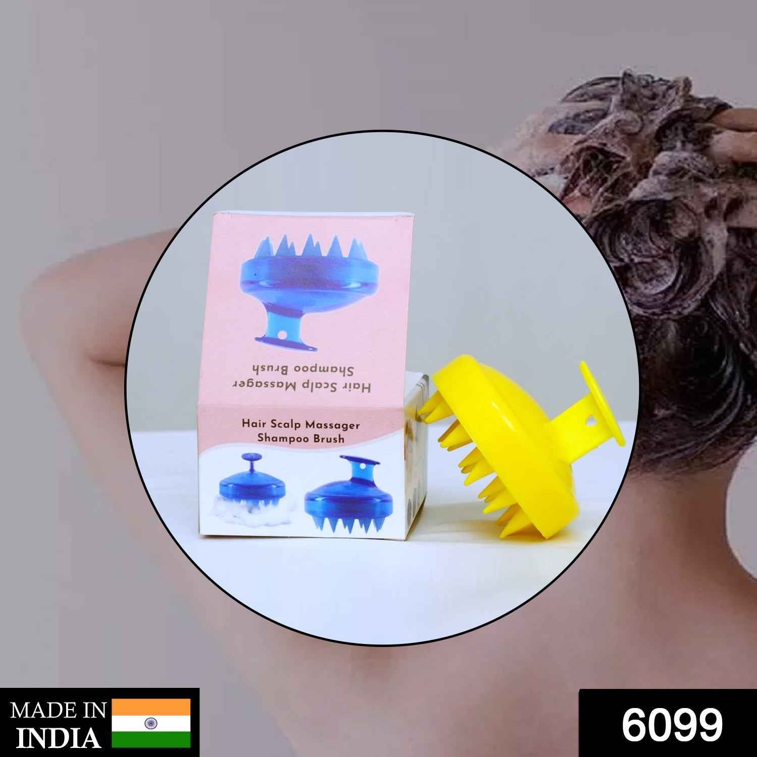 Scalp Massager Shampoo Brush – Deep Clean & Hair Growth | Calm & Curl