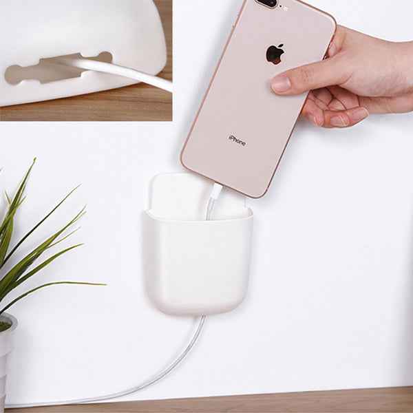 Wall Mounted Phone Holder – Charging & Remote Organizer | PHOBIA