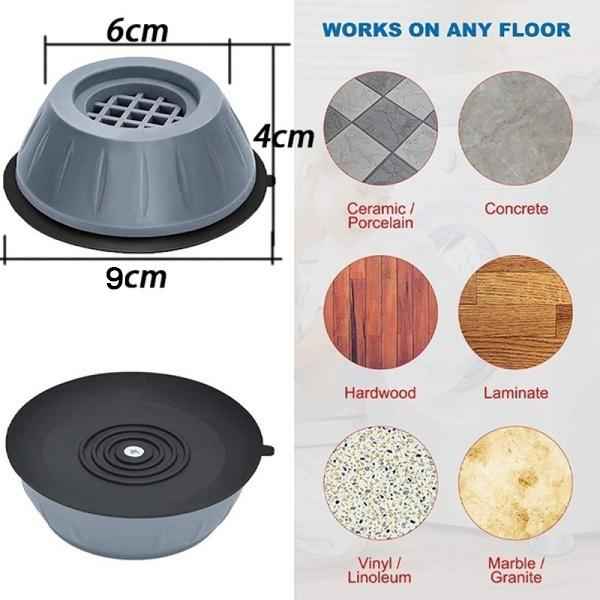 Washing Machine Anti Vibration Pads – Shock Absorbing Feet | GlimmerHome