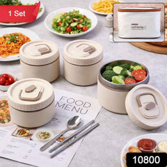 Bento Style Lunch Box Set – Leak-Resistant Containers with Carry Bag