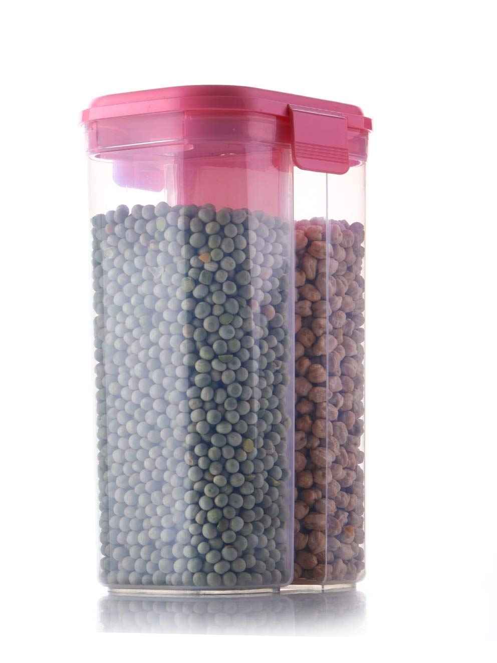Airtight Food Grain Container – 2 Sections, 2L | Velvet Wheels
