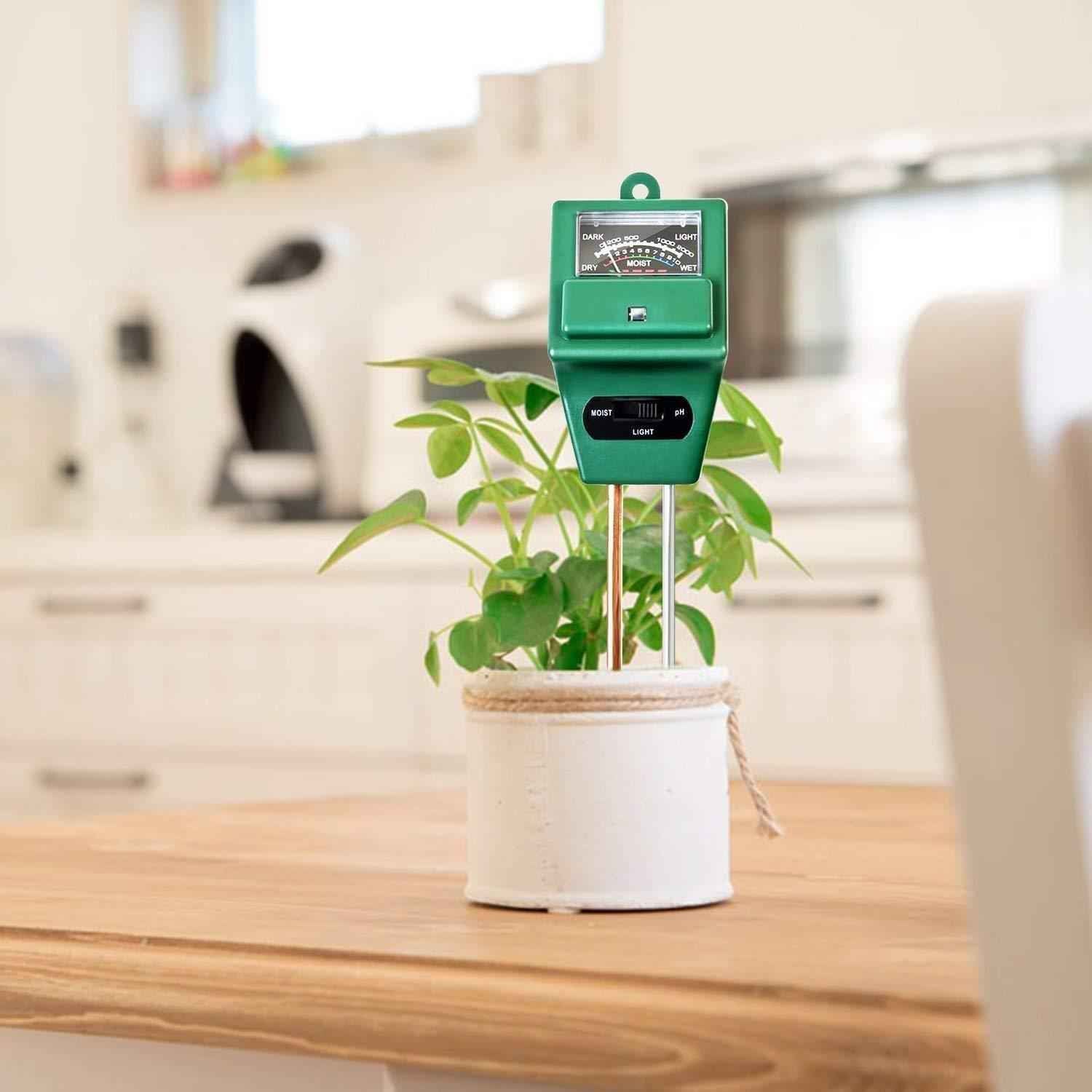 Soil pH Meter – 3-in-1 Moisture & Light Tester | Grow Garden Tools