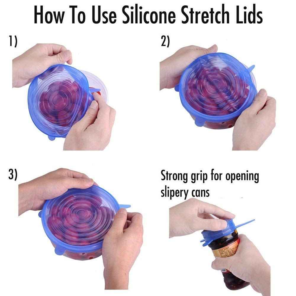 Silicone Stretch Lids – Reusable Food Covers Set of 6 | Tidy Table