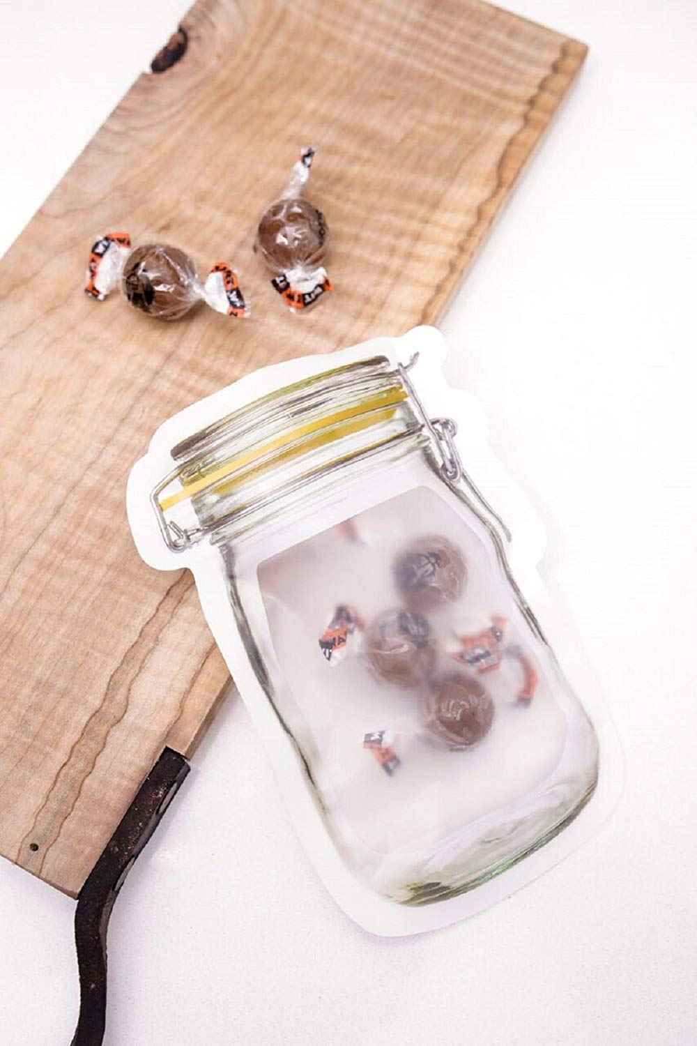 Reusable Food Storage Pouch – Airtight Mason Jar Zipper 150ml | Organivo