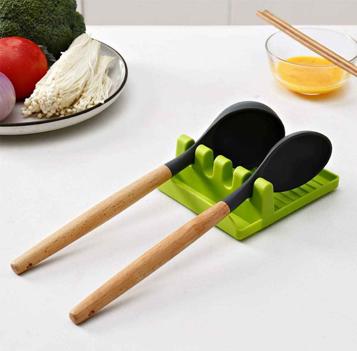 Spatula Holder – Multi-Functional Silicone Utensil Rest | Quickslice