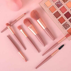 Mini Makeup Brush Set – 8-Pc Portable Synthetic Kit | BeautyBare