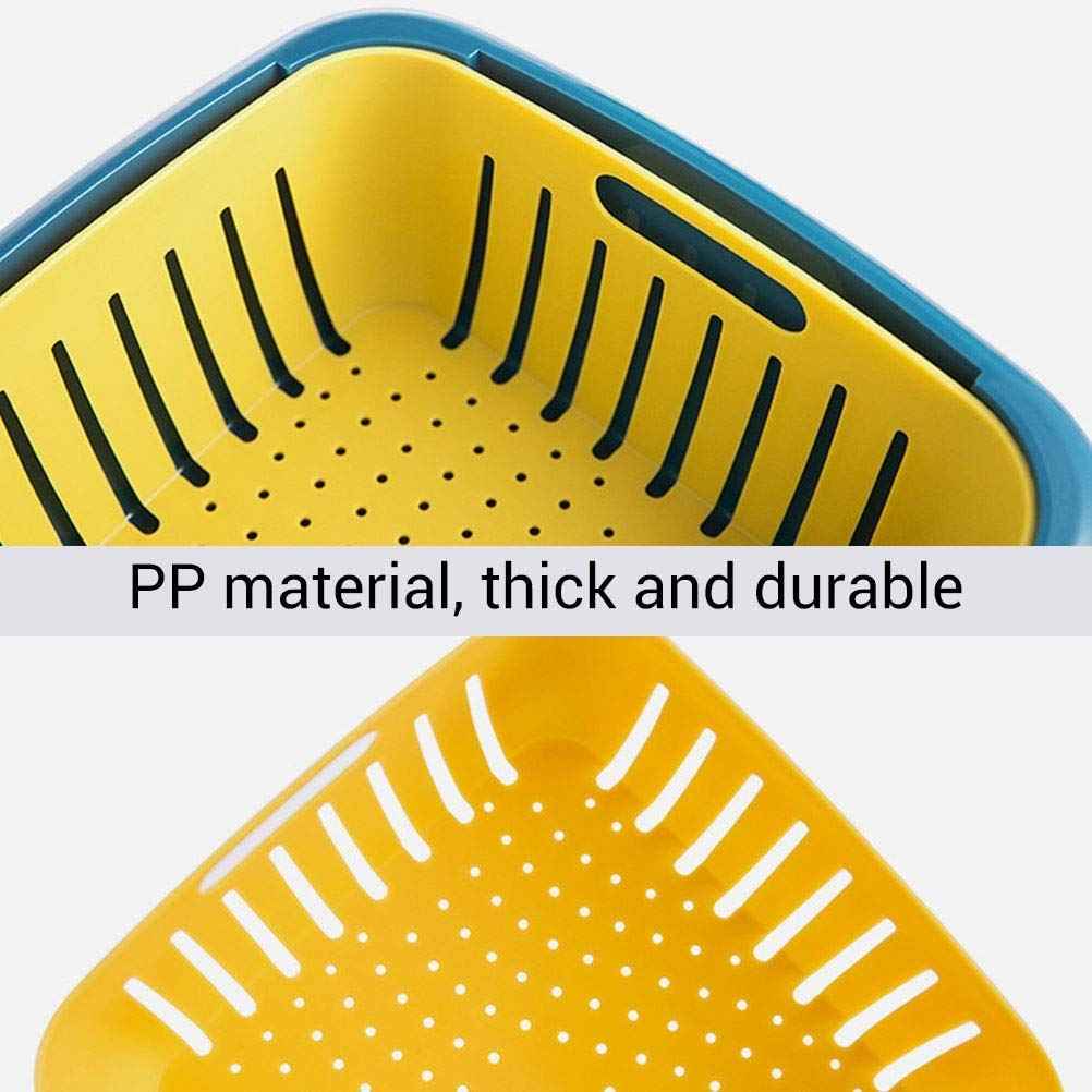 Double Layer Food Drainer – Collapsible Washing Basket | Vastate