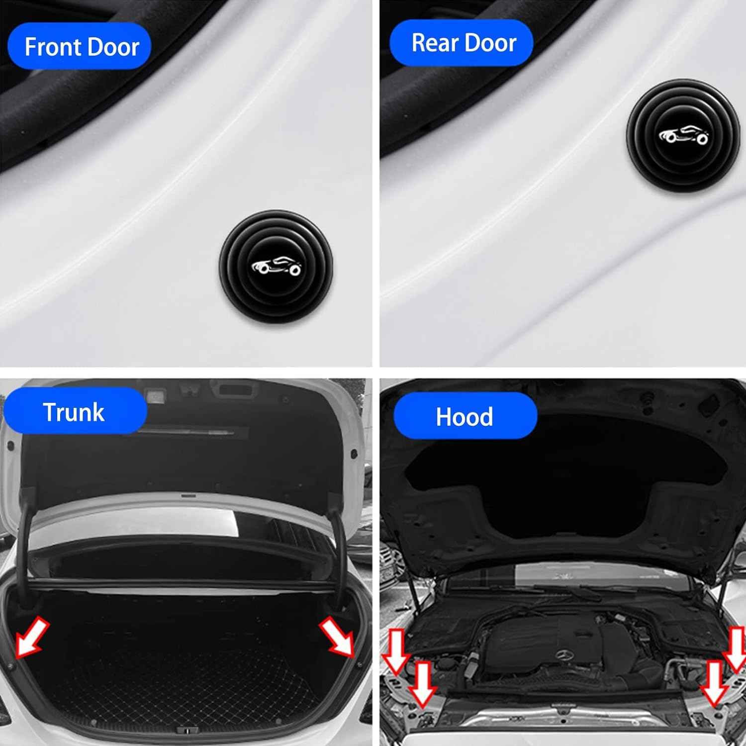 Car Door Protector – Shock Absorber Stickers (100 Pcs) | Velvet Wheels