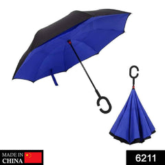 Windproof Reverse Umbrella – C-Handle, Upside Down Design | DrizzlePro