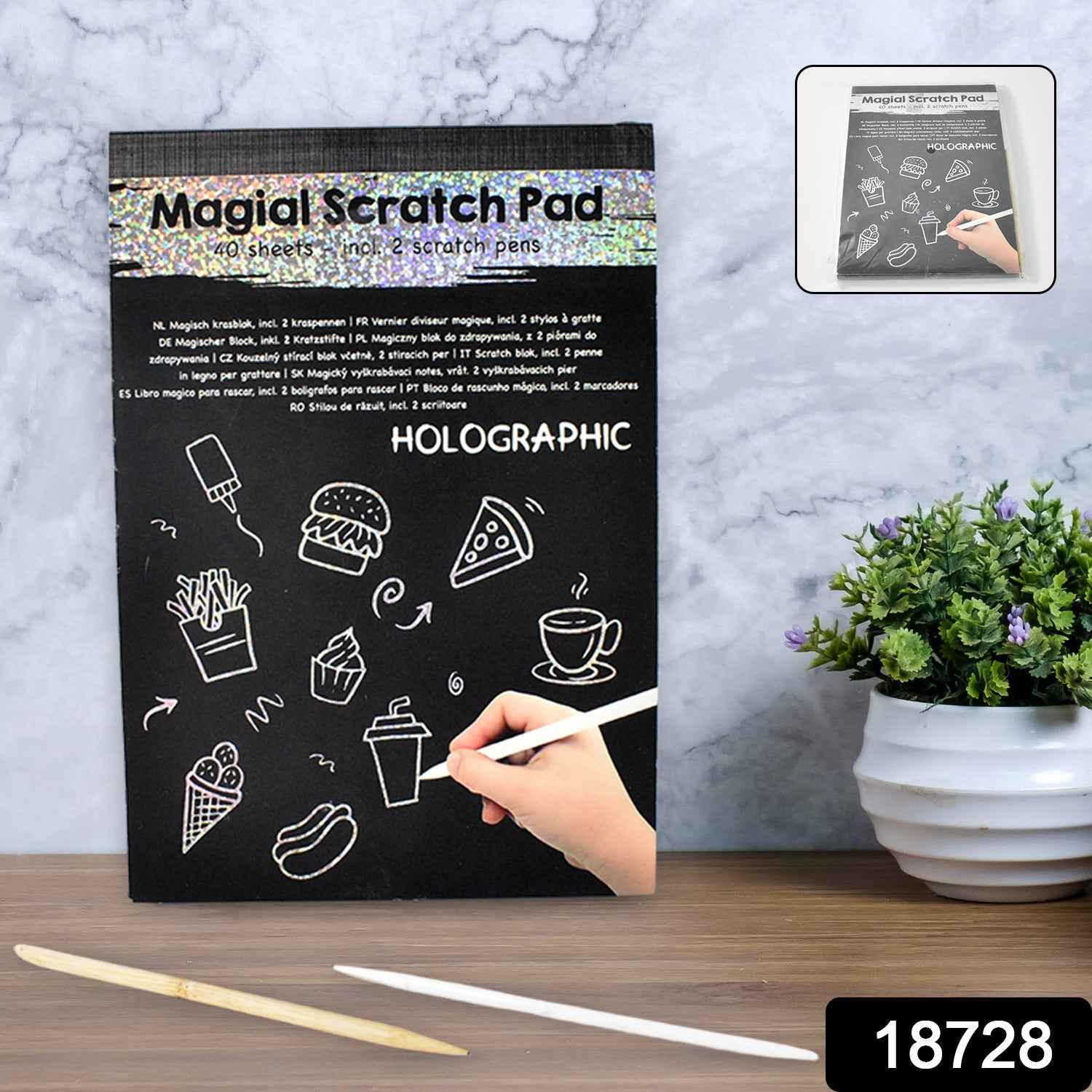 Scratch Art Book for Kids – 40 Colourful Creative Sheets