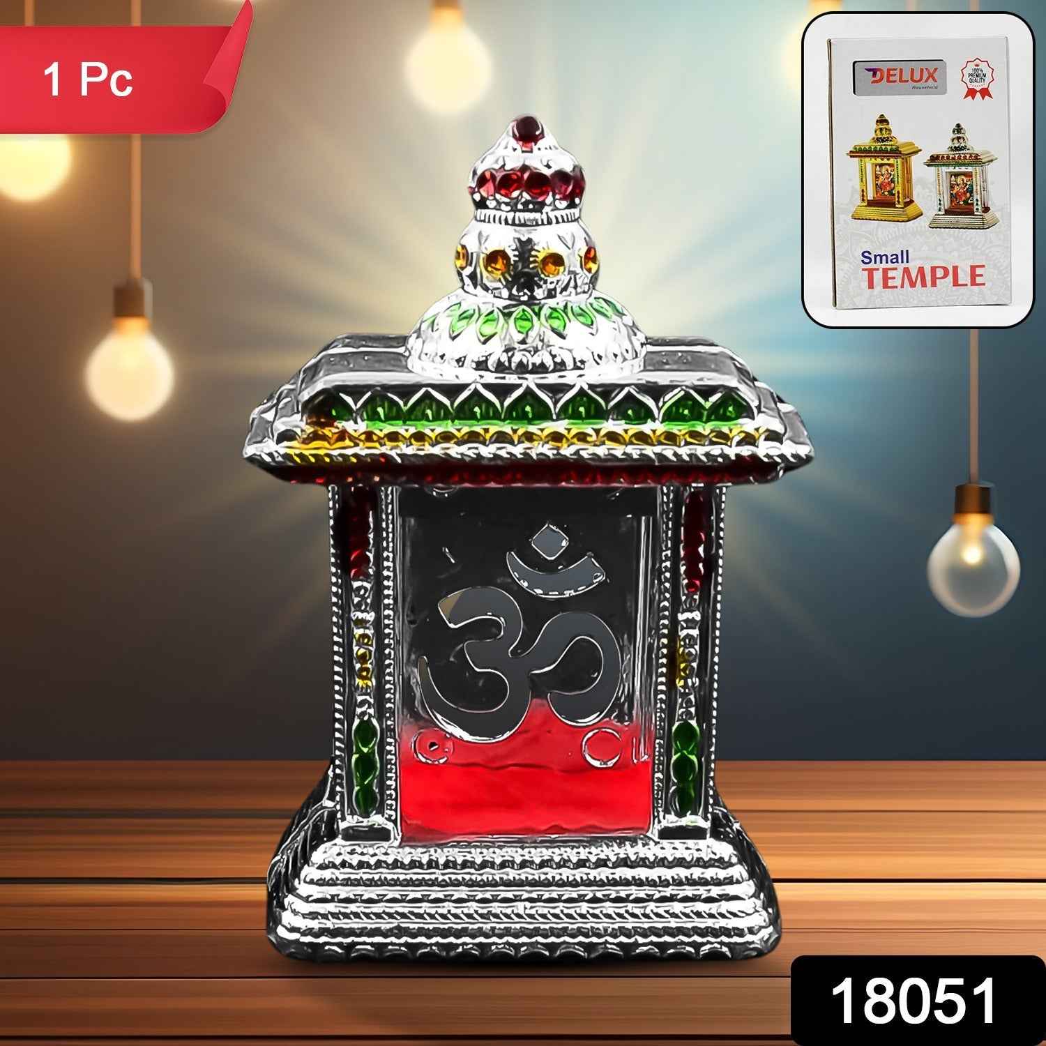 Om Temple – Adhesive Car Dashboard & Home Mandir Decor | Velvet Wheels