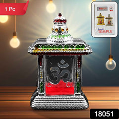 Om Temple – Adhesive Car Dashboard & Home Mandir Decor | Velvet Wheels