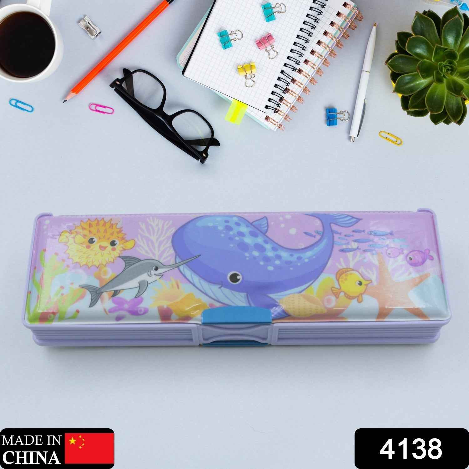 Cartoon Pencil Case – Double Deck Stationery Organizer | Writezo