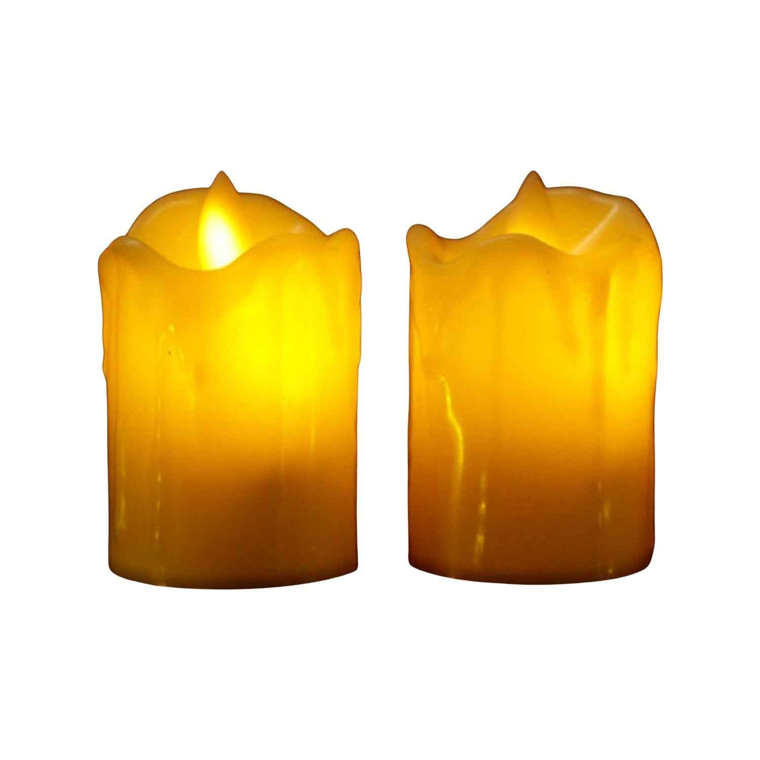 Flameless LED Candles – 24pc Multicolor Melted Design | Fresova