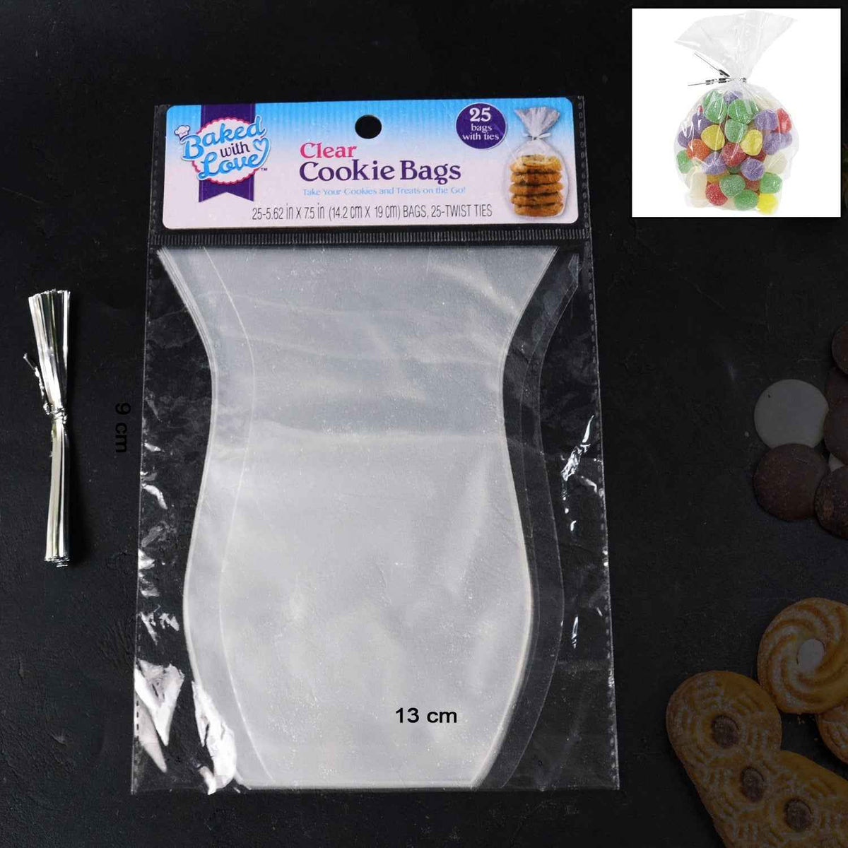 Clear Cookie Bags – Durable Transparent Treat Bags (25 Pcs)