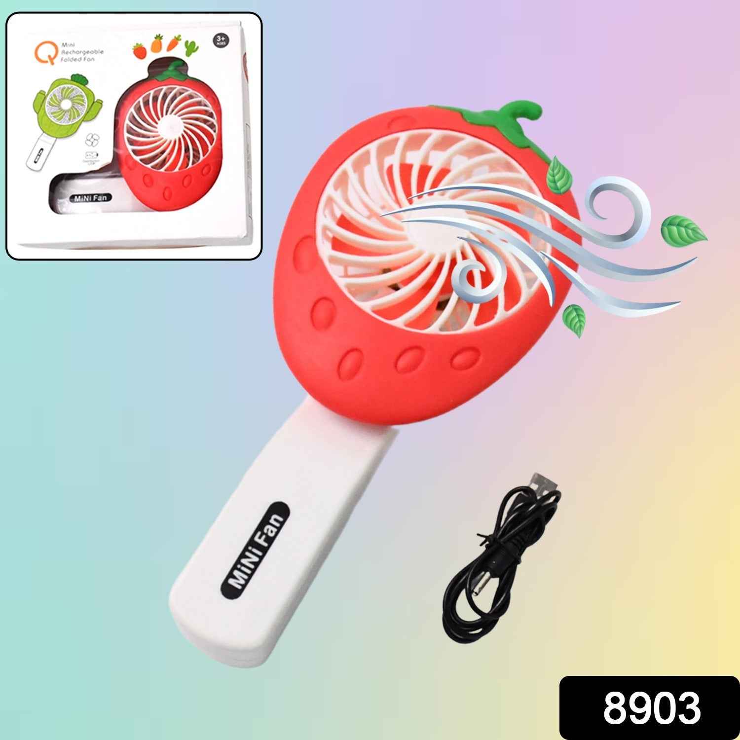 Handheld Mini Fan – Portable, Foldable, USB Operated Cooling