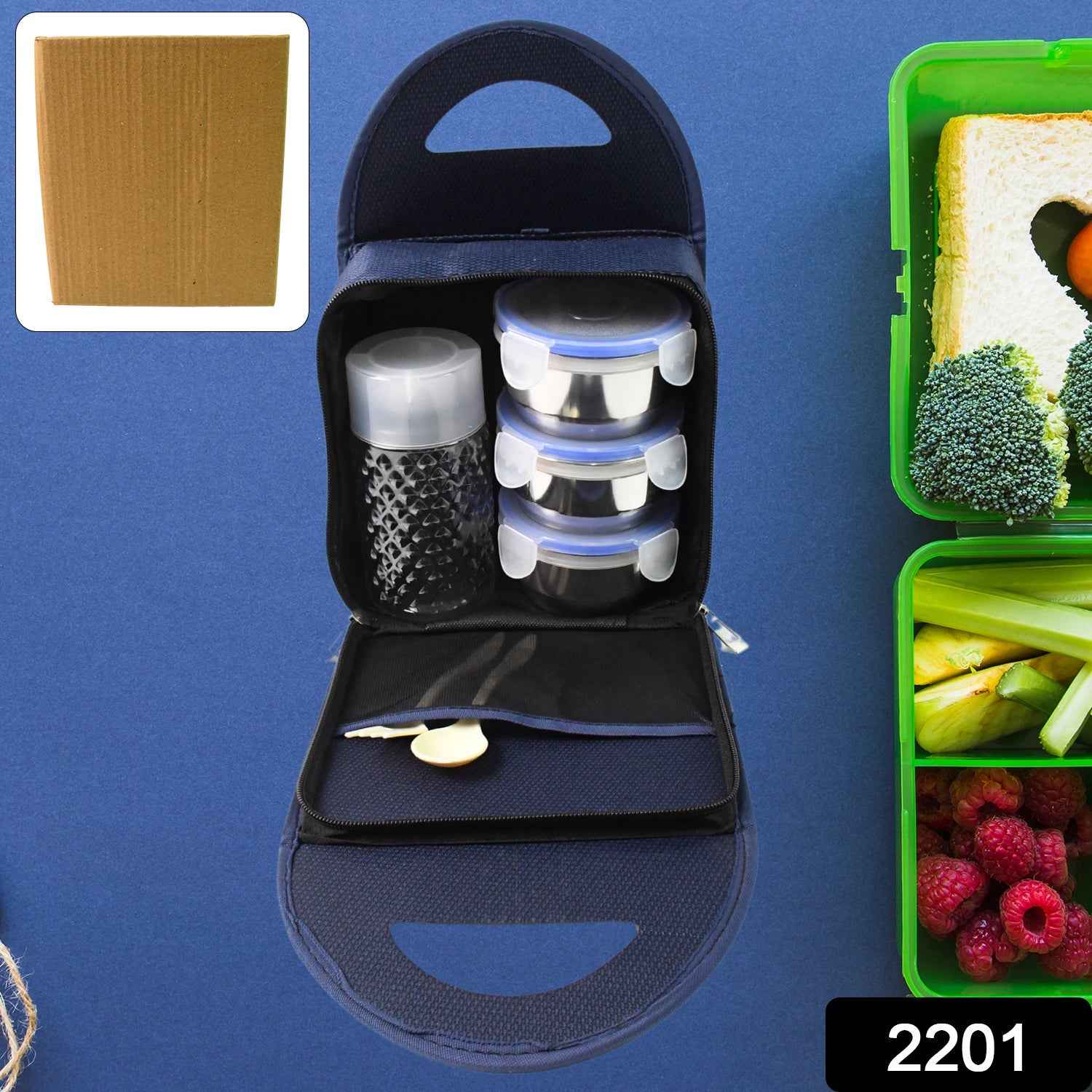 Stainless Steel Lunch Box Set – Airtight & Leakproof 4-Piece | Lunchie Bunchie