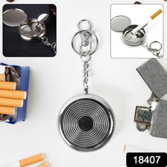 Mini Stainless Steel Ashtray Ð Portable with Secure Lid for Travel
