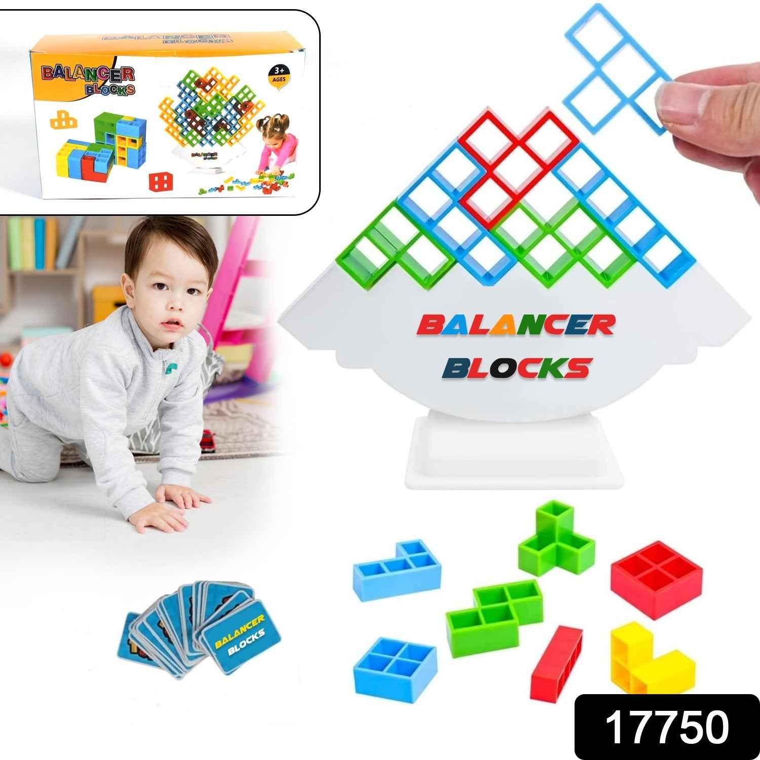 Tower Balance Game – 16 Pcs Skill Builder | Boardoria