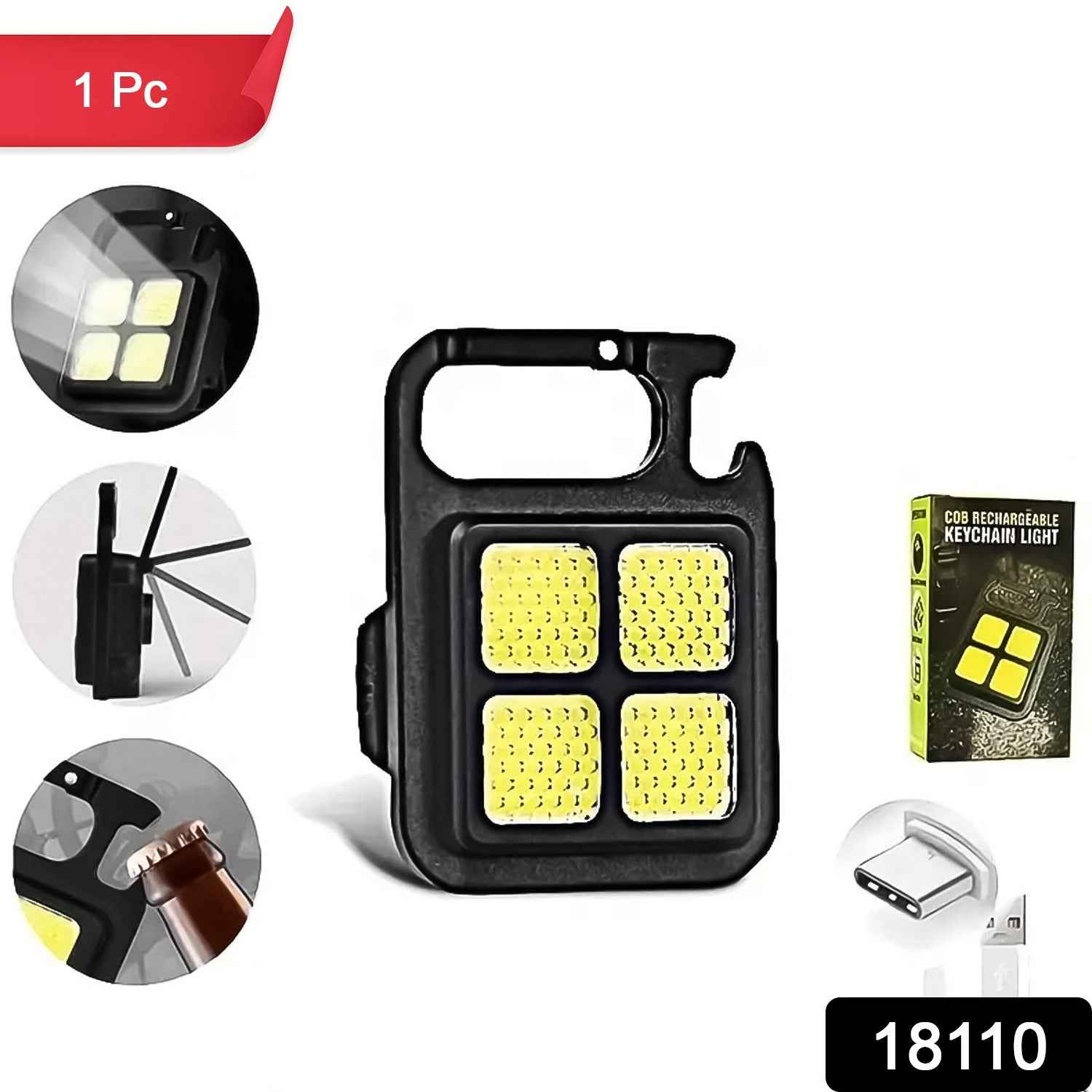 Mini LED Keychain Light – 3 Modes & Bottle Opener | Indo Glow