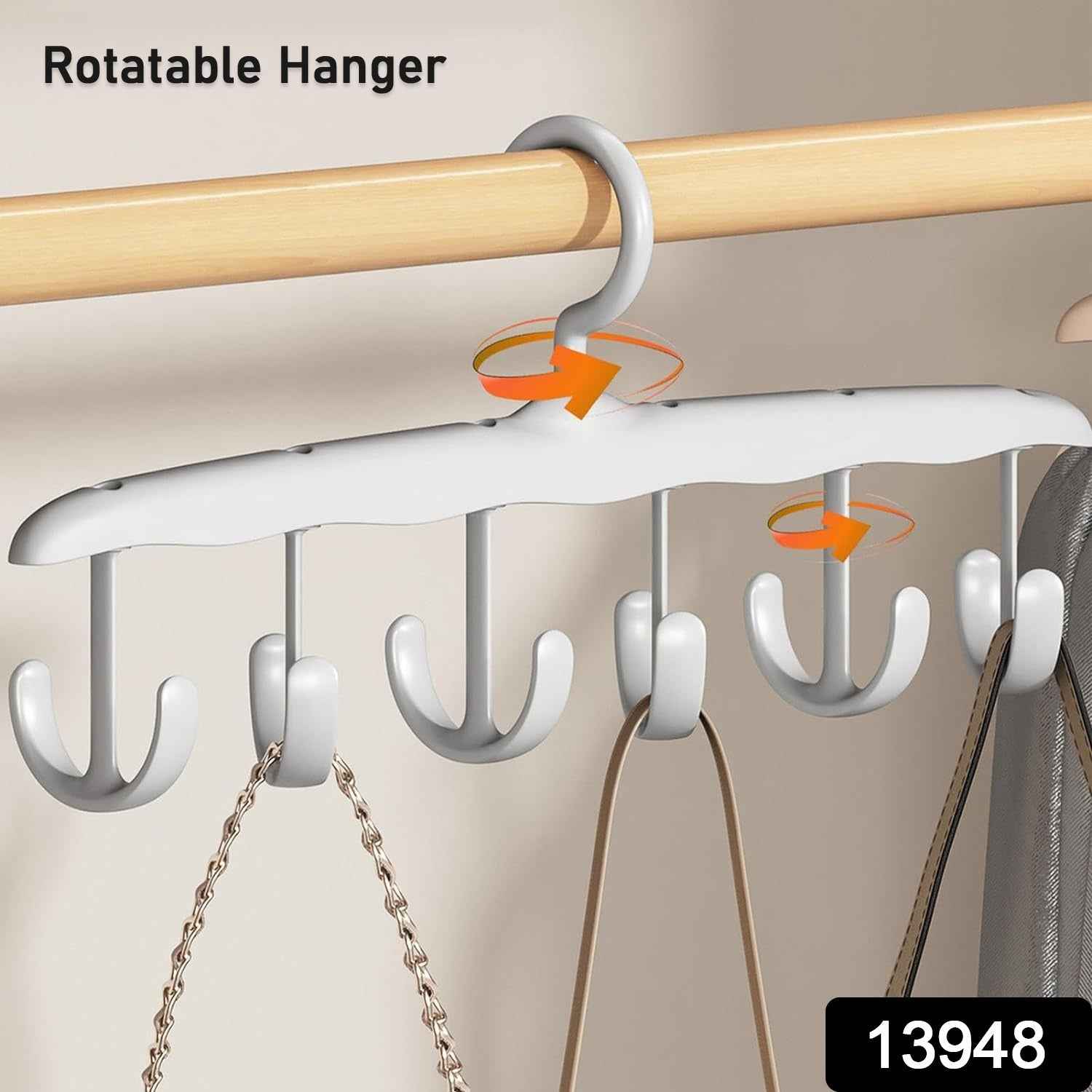 Tank Top Hanger – 12-Hook Rotating Closet Organizer | Organivo
