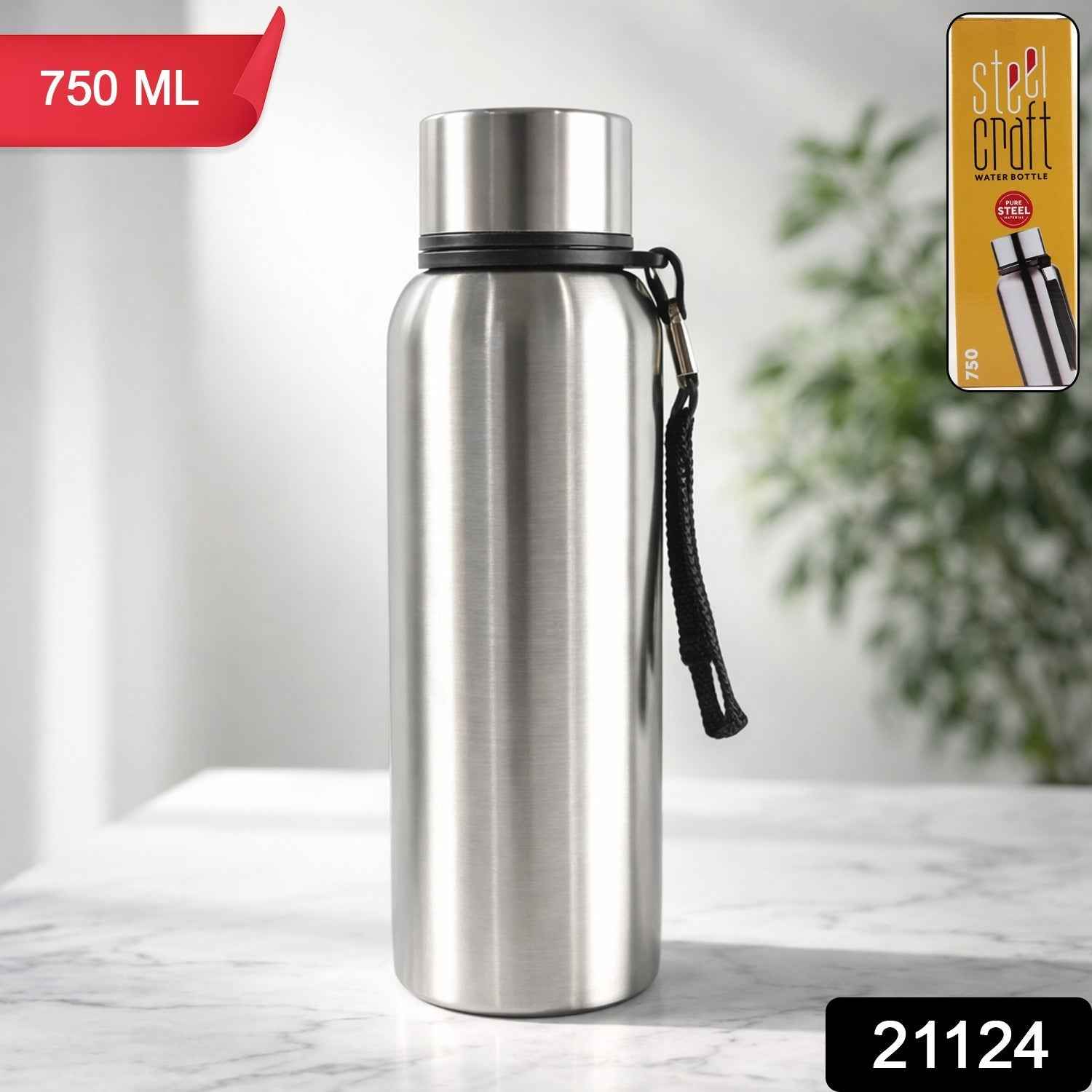Stainless Steel Water Bottle – Durable 750 ML Hydration