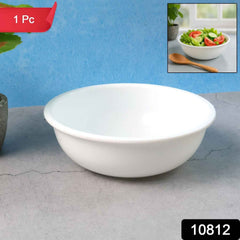 Plastic Serving Bowl 6 Inch – Deep Round White Kitchen Bowl