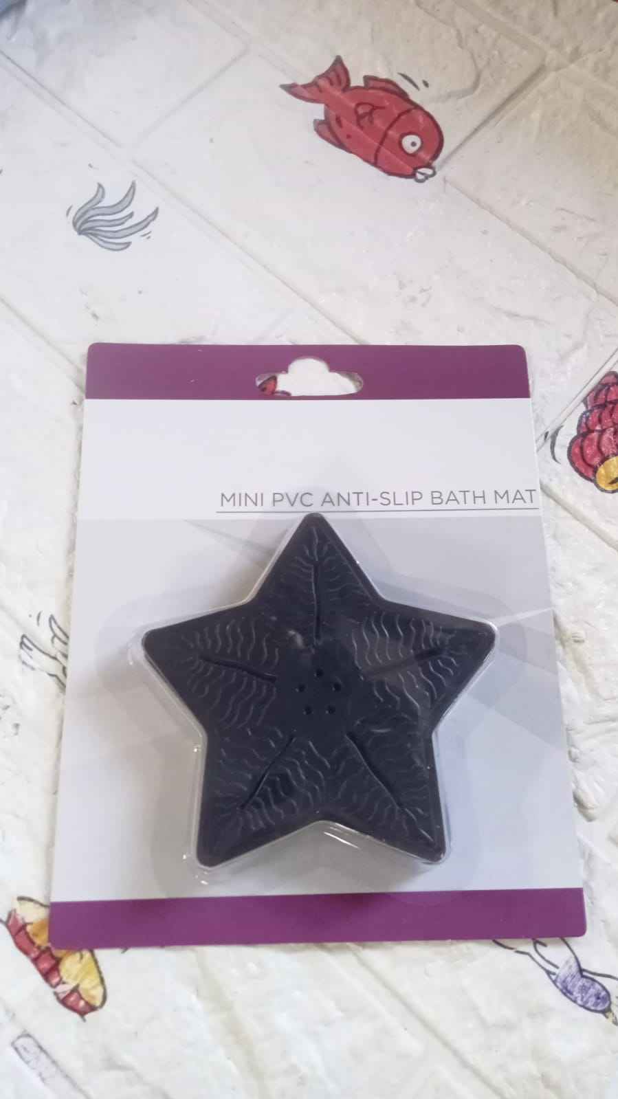 Kids Anti-Slip Bath Mat – Star Shaped PVC | 4 Pc Set by CrystalWash