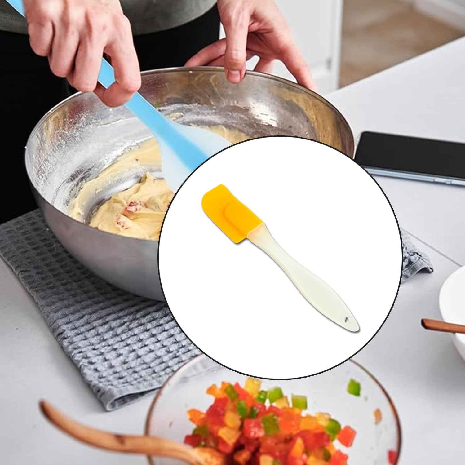 Silicone Cooking Spatula – Heat Resistant 18 cm | Bake & Dwell