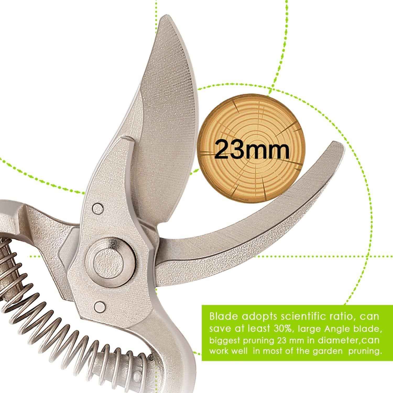 Garden Shears – 8-Inch Heavy-Duty Bypass Pruner | Grow Garden Tools