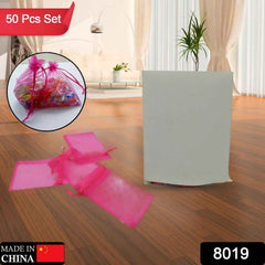 Organza Gift Bags – Drawstring Mesh Pouches for Favors (50 Pcs) | TeddyJoy
