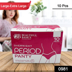 Contents of the Women's Emergency Kit, showing seamless underwear, pantyliners, and feminine hygiene sachets.