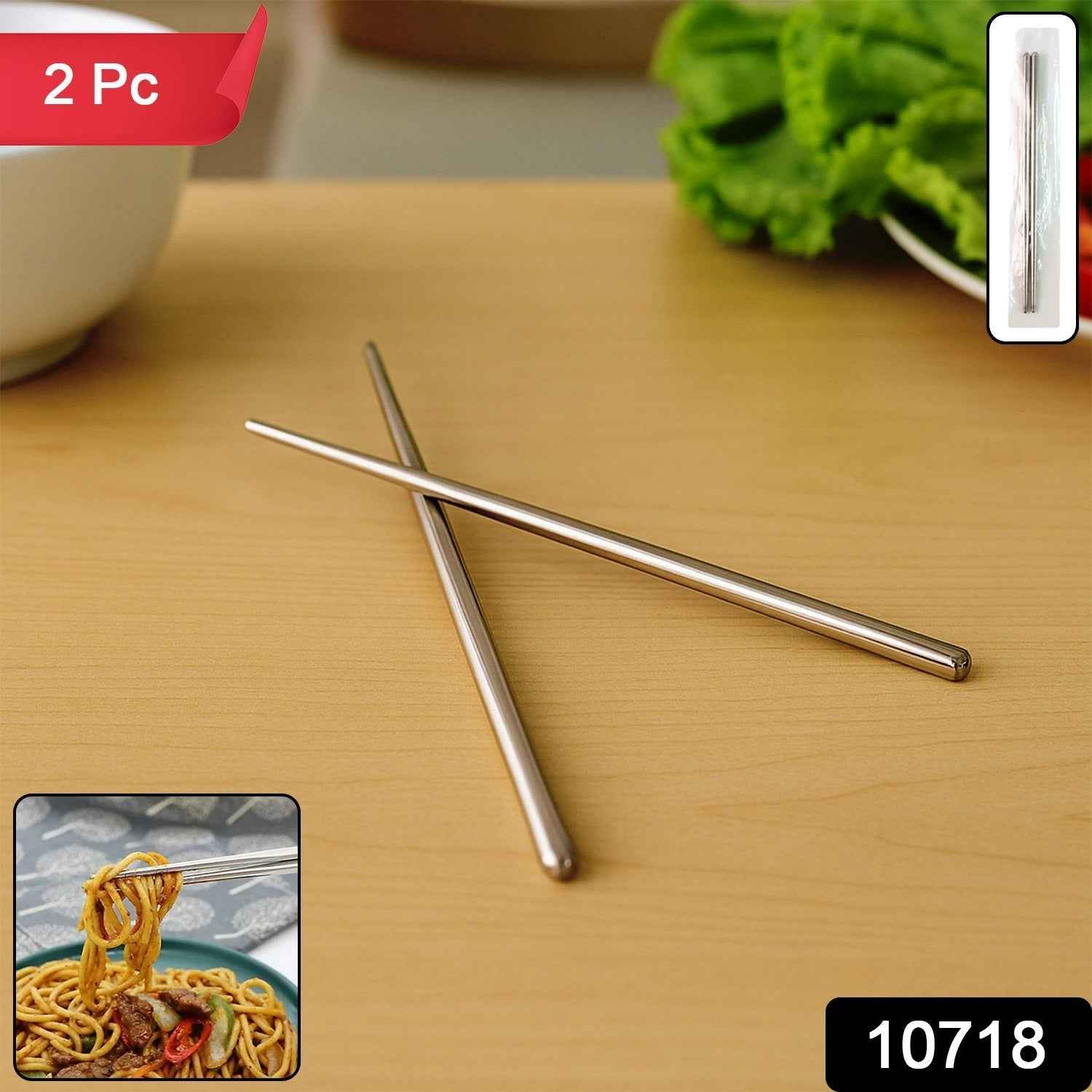 Stainless Steel Chopsticks – Premium Reusable Dining Set (2 Pc)