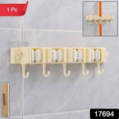 Broom & Mop Holder – Self-Adhesive Wall-Mount Organizer