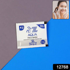 Aqua Face Wash Sachet – Instant Fresh Glow & Oil Control
